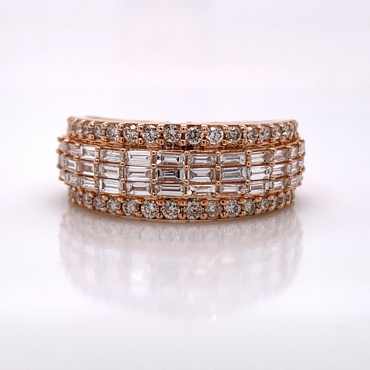 1.92CT Diamond 14K Rose Gold Ring - White Carat Diamonds 