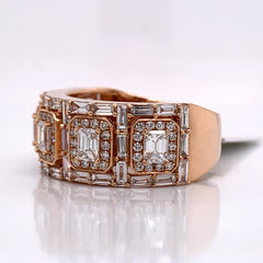 3.10CT Diamond 14K Rose Gold Ring - White Carat Diamonds 