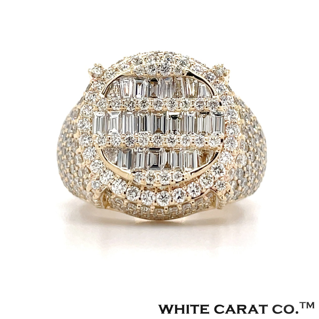 5.50 CT. Diamond Baguette Crown Ring Gold - White Carat - USA & Canada