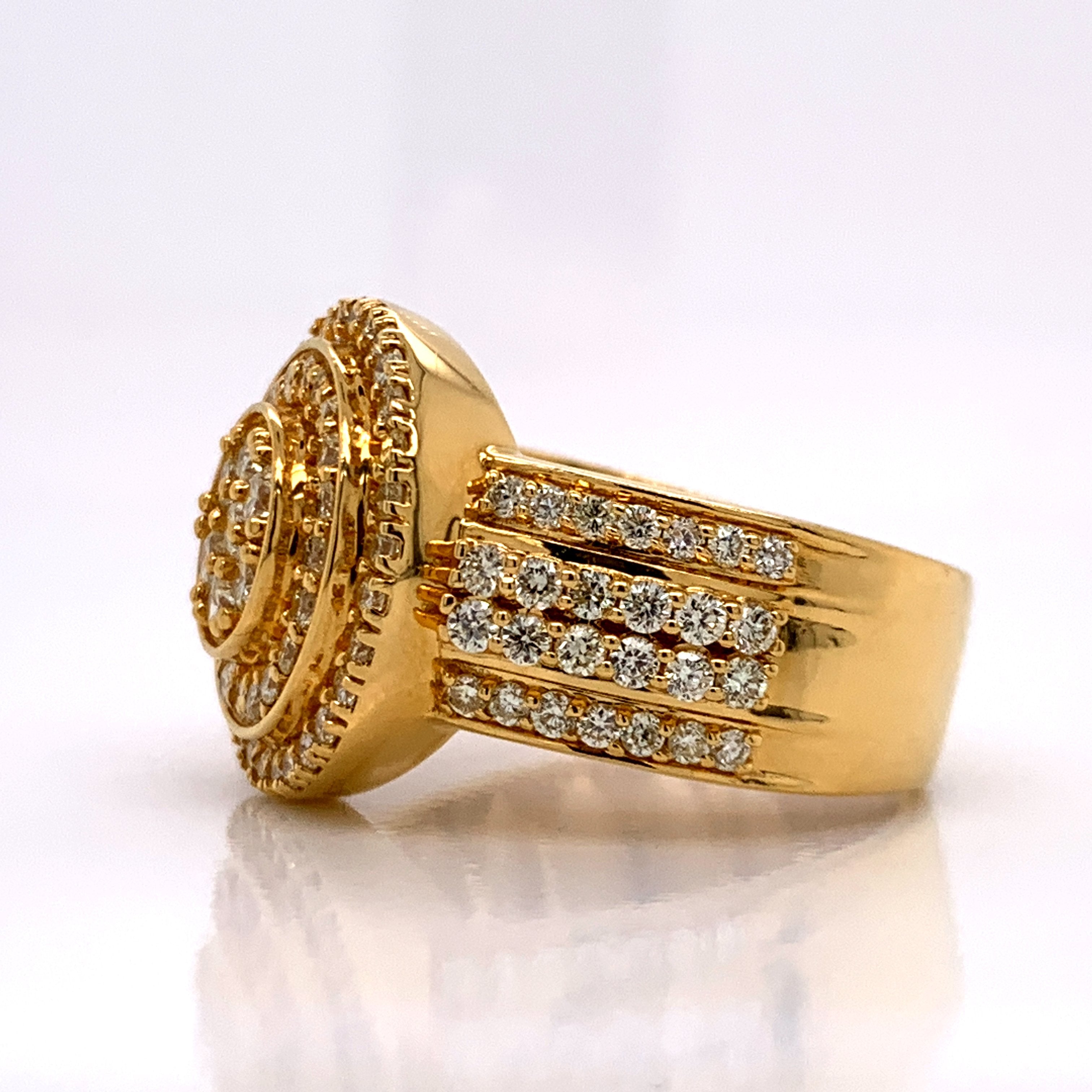 2.11CT Diamond 10K Gold Ring - White Carat Diamonds 