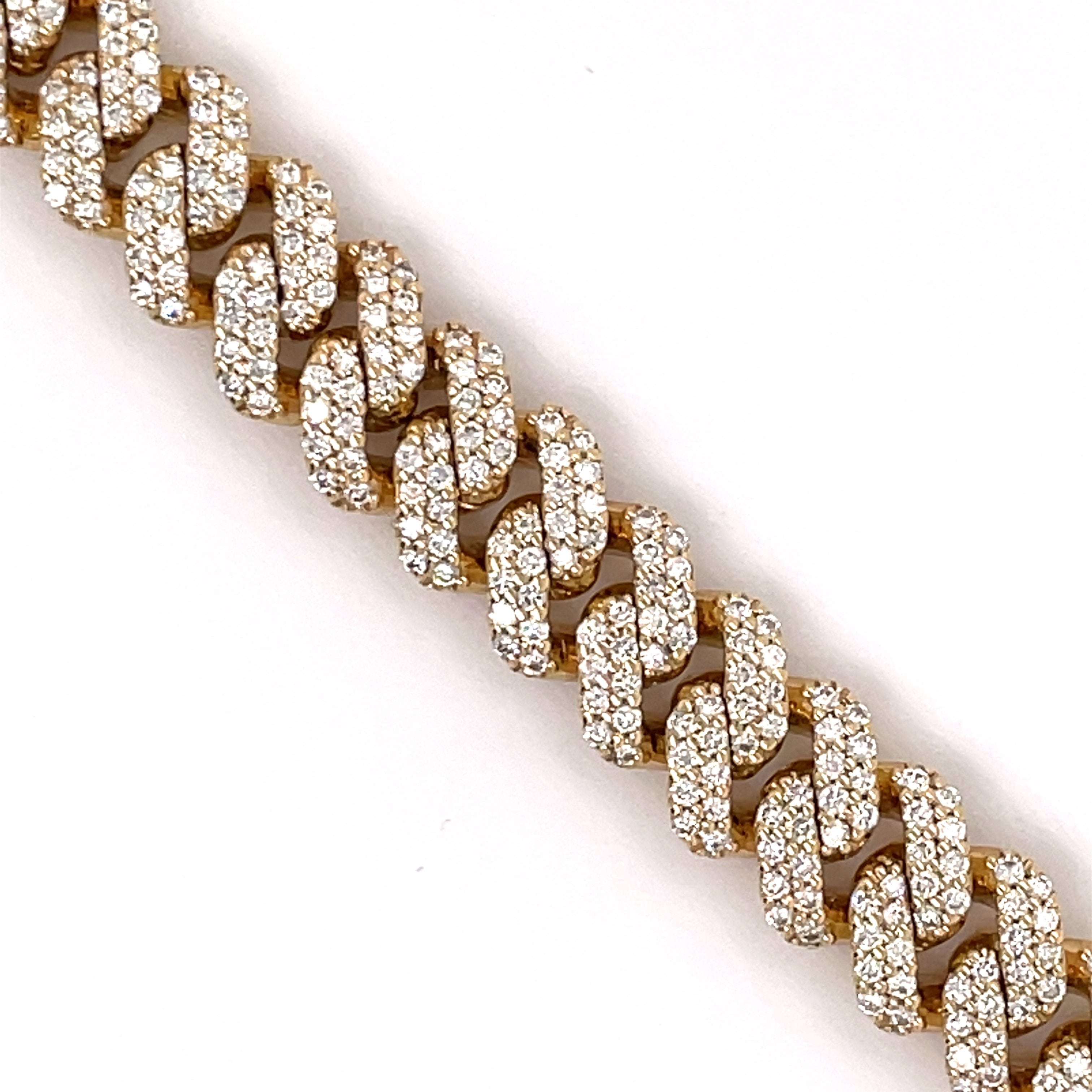 6.00 CT. Diamond Cuban Bracelet in Gold - 9.0mm - White Carat - USA & Canada