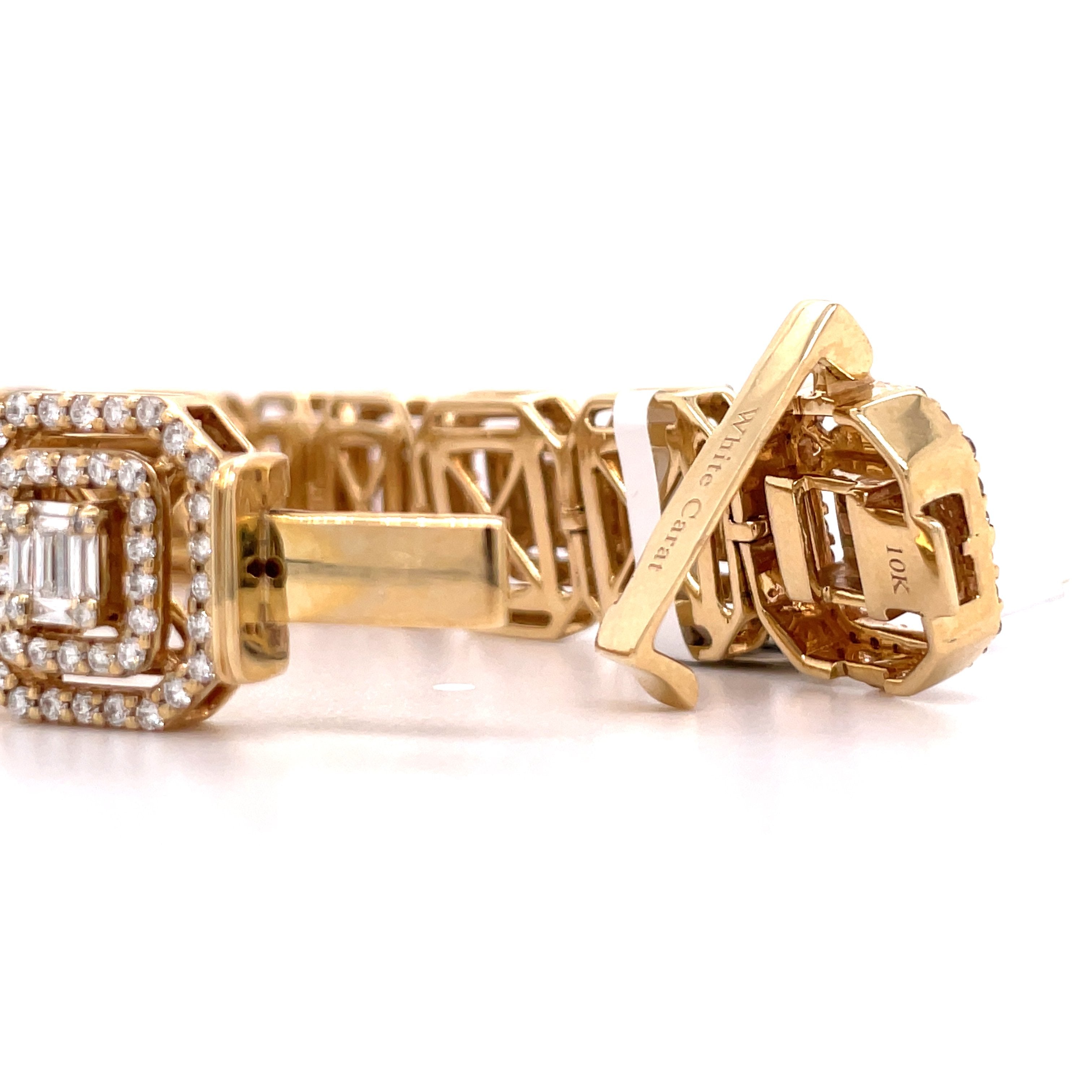 10.50 CT. Diamond Cuban Bracelet in Gold - 14.50mm - White Carat - USA & Canada