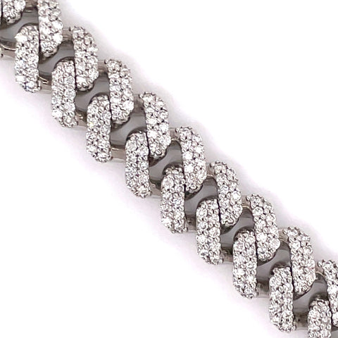 10.00 CT. Diamond Cuban Bracelet in Gold - 11.50mm - White Carat - USA & Canada