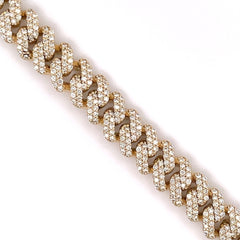 7.00 CT. Diamond Cuban Bracelet in Gold - 9.00mm - White Carat - USA & Canada