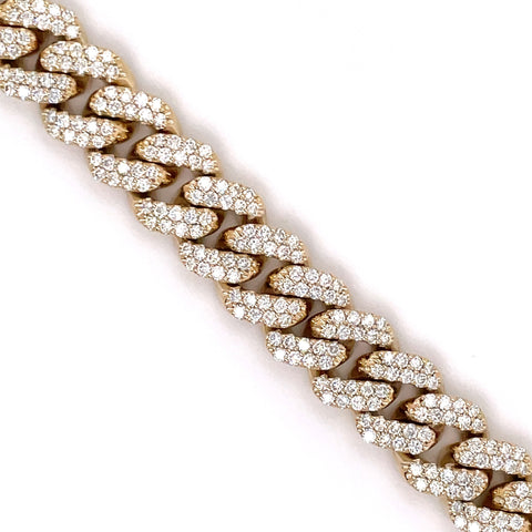 7.00 CT. Diamond Cuban Bracelet in Gold - 11.00mm - White Carat - USA & Canada