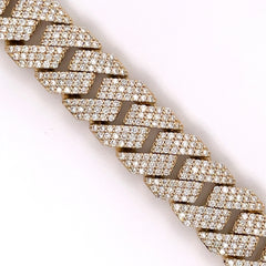 15.00 CT. Diamond Cuban Bracelet in Gold - 16.00mm - White Carat - USA & Canada
