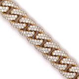 15.00 CT. Diamond Cuban Bracelet in Gold - 13.50mm - White Carat - USA & Canada
