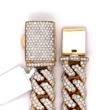 15.00 CT. Diamond Cuban Bracelet in Gold - 13.50mm - White Carat - USA & Canada