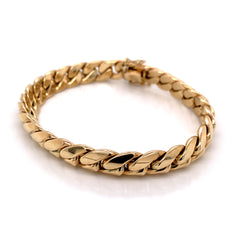 10K Gold Miami Cuban Bracelet (Semi-Solid Extra Close Link) -10MM - White Carat Diamonds 