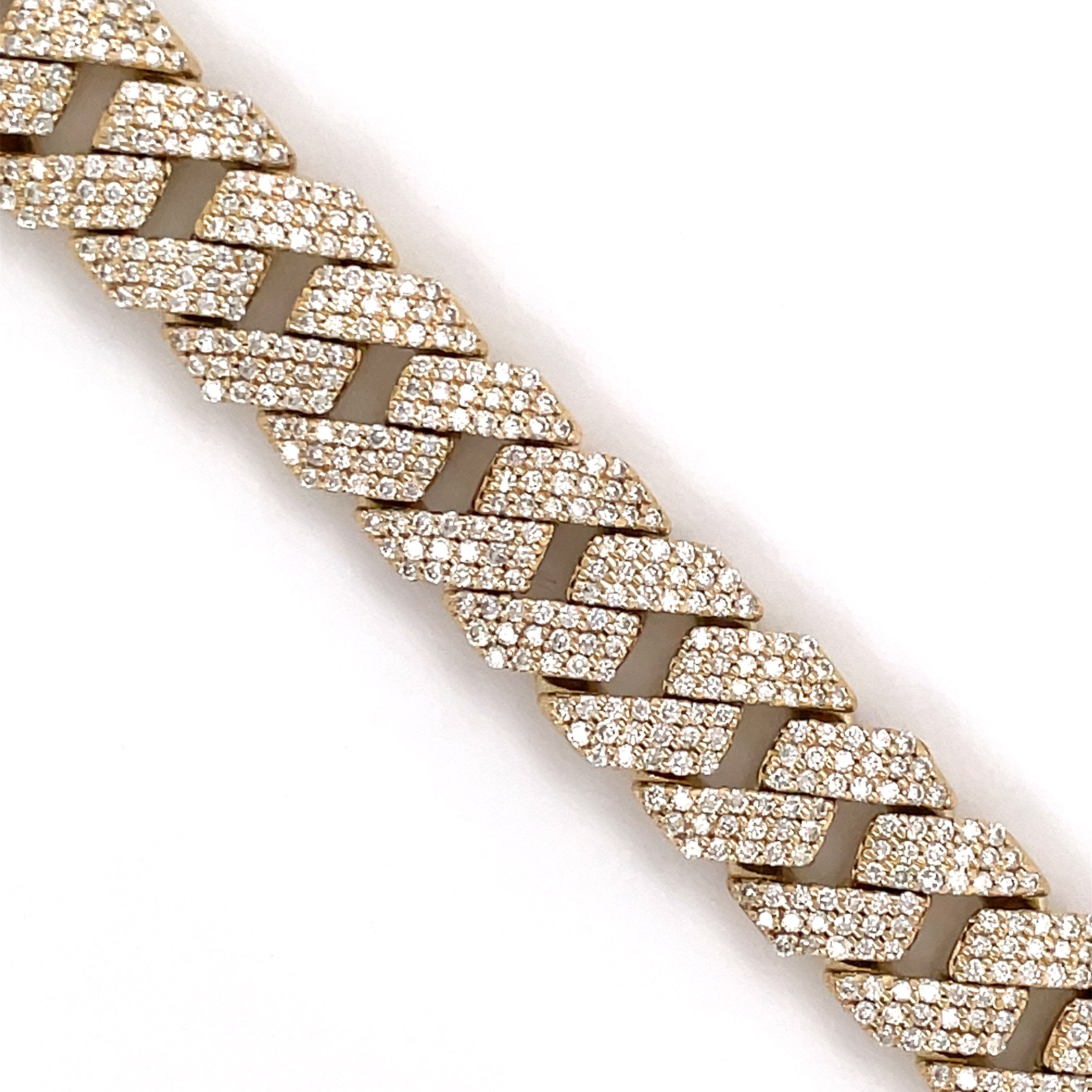 10.00 CT. Diamond Cuban Bracelet in Gold - 11.60mm - White Carat - USA & Canada