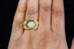 2.00 CT. Diamond Hexagonal Ring in Gold - White Carat - USA & Canada