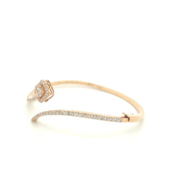 Ladies Bangle Diamond Bracelet 14K - White Carat - USA & Canada