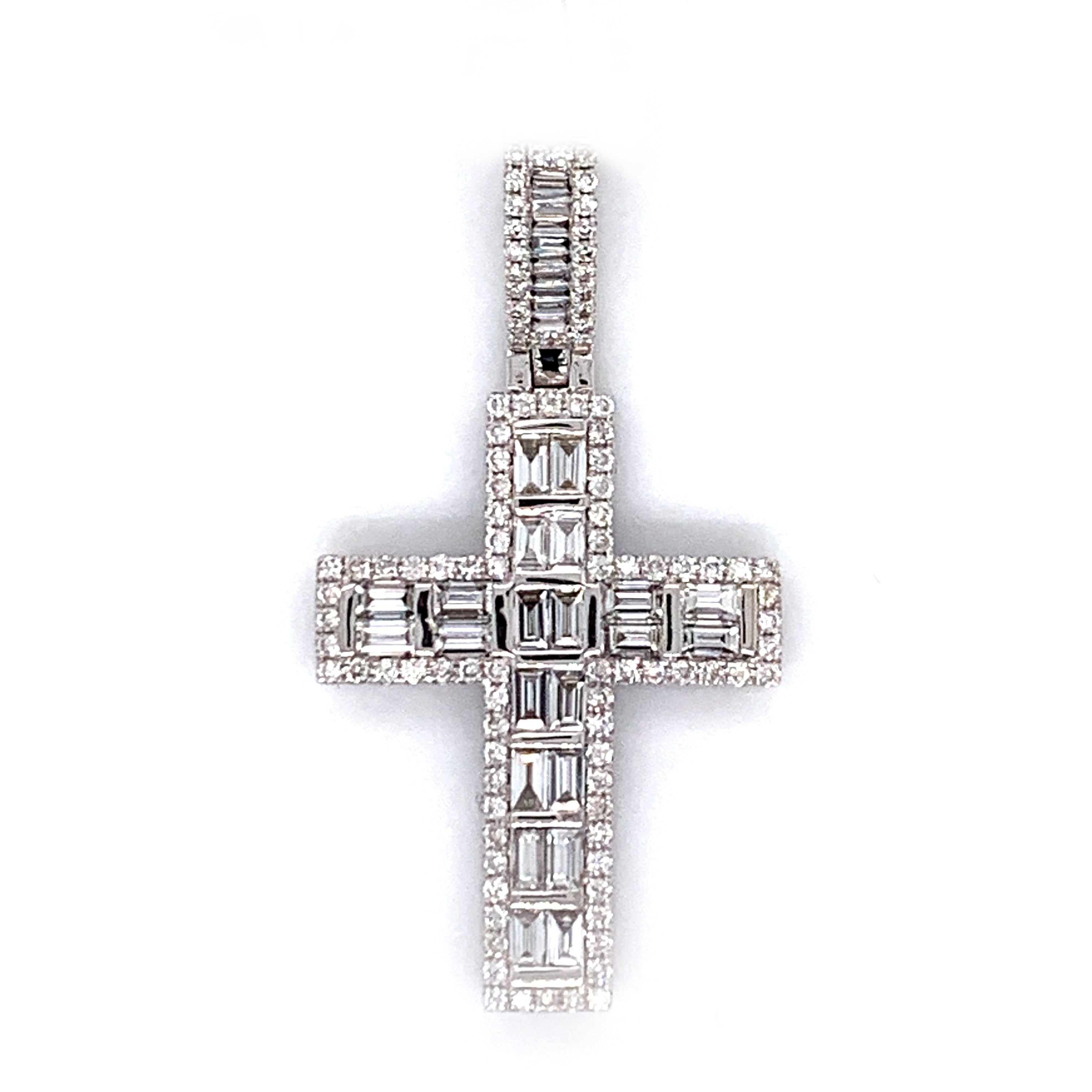 Diamond Cross Pendant 14K - White Carat - USA & Canada