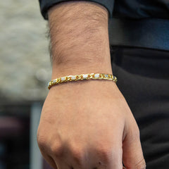 10K Gold Fancy Link Bracelet (Regular)-7MM - White Carat - USA & Canada