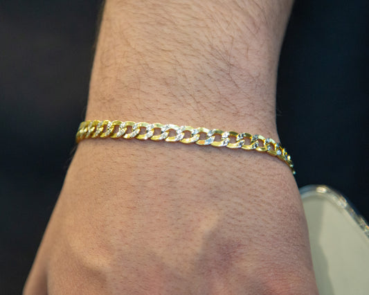 10K Gold Cuban Bracelet (Regular) - 6.0MM - White Carat - USA & Canada