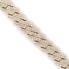 7.00 CT. Diamond Cuban Bracelet in Gold - 9.50mm - White Carat - USA & Canada