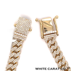 6.00 CT. Diamond Cuban Bracelet in Gold - 9.0mm - White Carat - USA & Canada