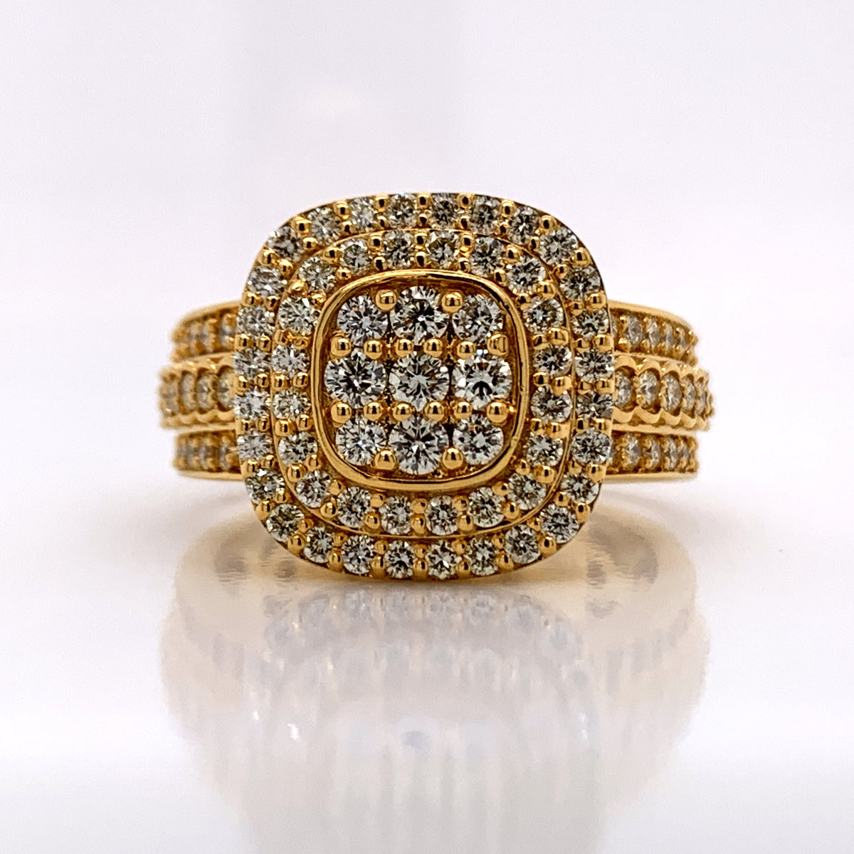 1.73CT Diamond 10K Gold Ring - White Carat Diamonds 