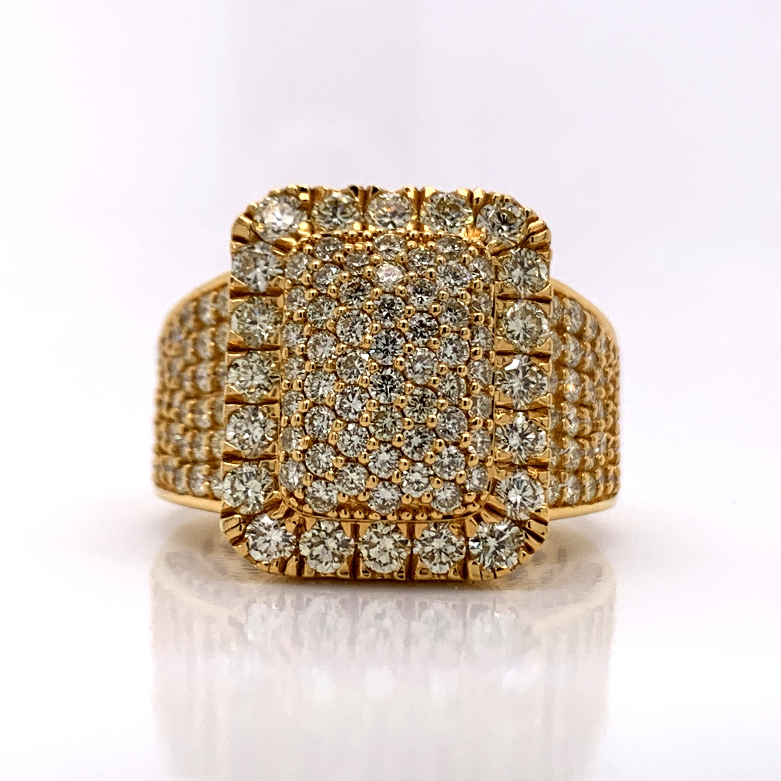 4.10CT Diamond 10K Gold Ring - White Carat Diamonds 