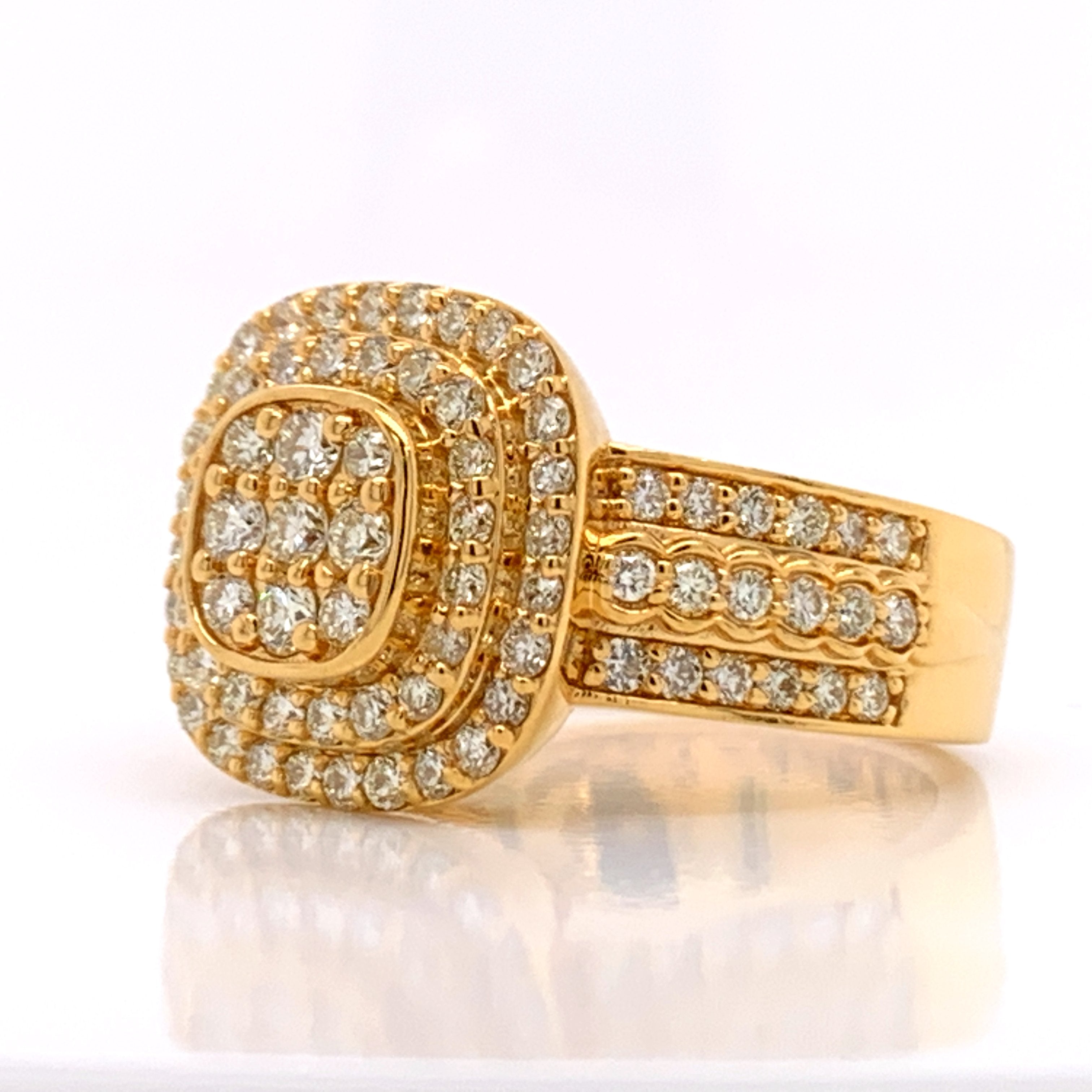 1.78CT Diamond 10K Gold Ring - White Carat Diamonds 
