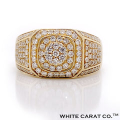 1.35 CT. Diamond Hex-Layered Ring in Gold Ring - White Carat - USA & Canada