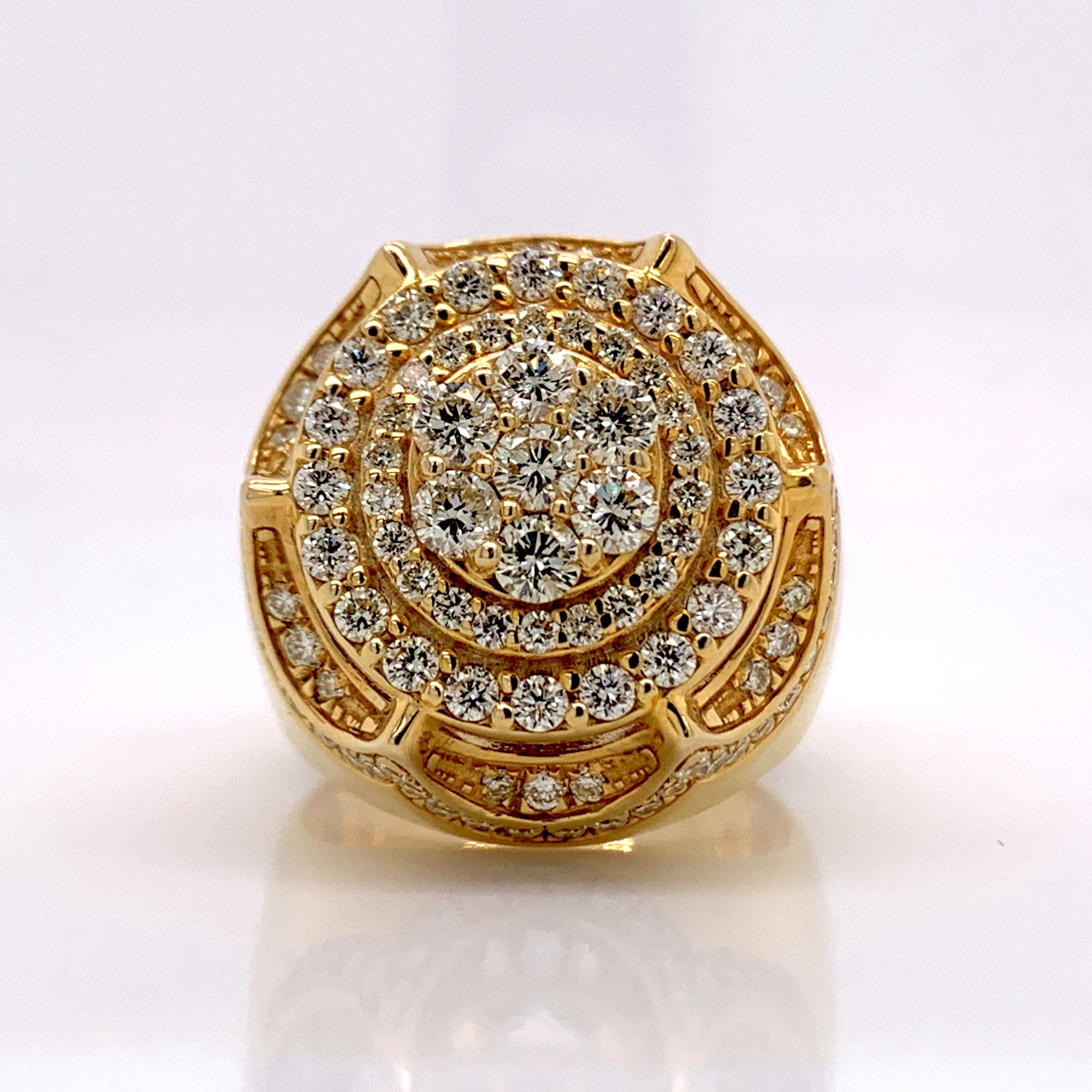 2.88CT Diamond Circle Layer Ring in 10K Gold Ring - White Carat Diamonds 
