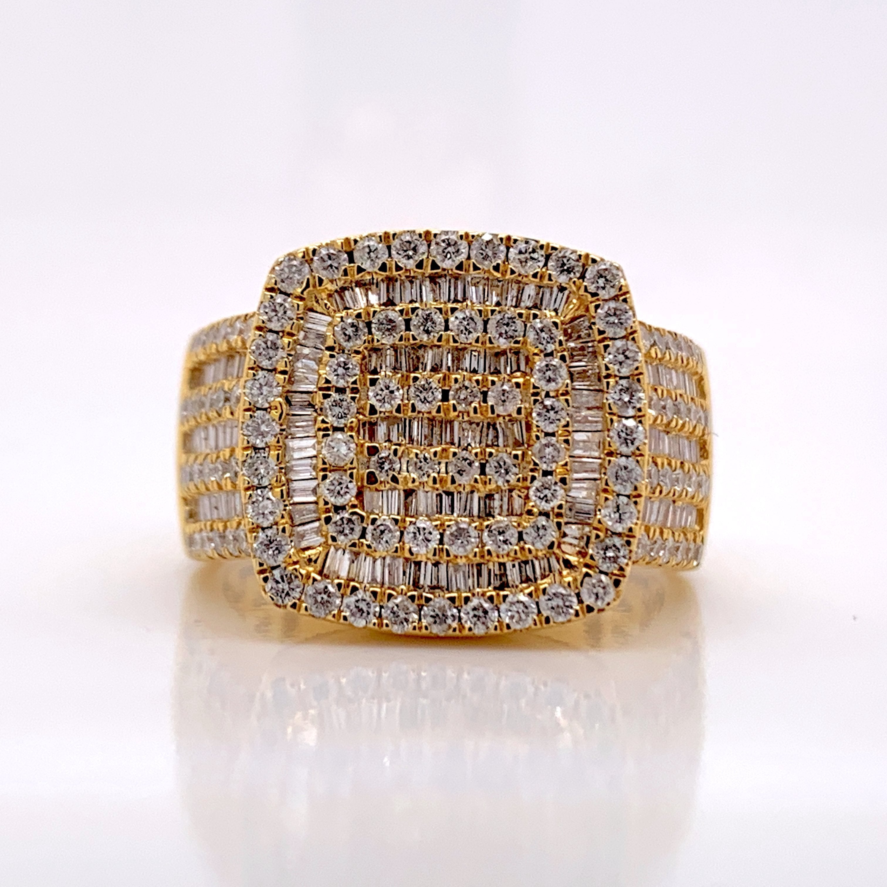 2.08 CT. Diamond 10K Gold Ring - White Carat Diamonds 