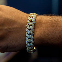 16.00 CT. Diamond Cuban Bracelet in Gold - 16.50mm - White Carat - USA & Canada