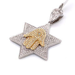 0.83CT Diamond Star Pendant in 14KT Gold - White Carat Diamonds 