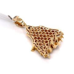 1.50CT Diamond Wolf Pendant in 14KT Gold - White Carat Diamonds 