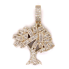 2.75 CT. Diamond Money Tree Pendant in 10K Gold - White Carat Diamonds 