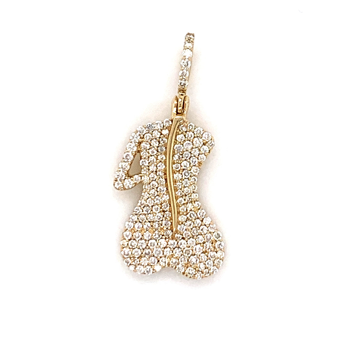 0.90 CT. Diamond Lady's Silhouette Pendant in 10K Gold - White Carat Diamonds 