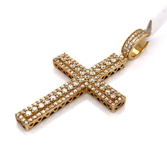 2.15 CT. Diamond Cross Pendant in 10KT Gold - White Carat Diamonds 