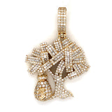 2.25 CT. Diamond Money Tree W/ Money Bag Pendant in 10K Gold - White Carat Diamonds 