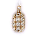2.54 CT. Diamond Dogtag Pendant in 10KT Gold - White Carat Diamonds 
