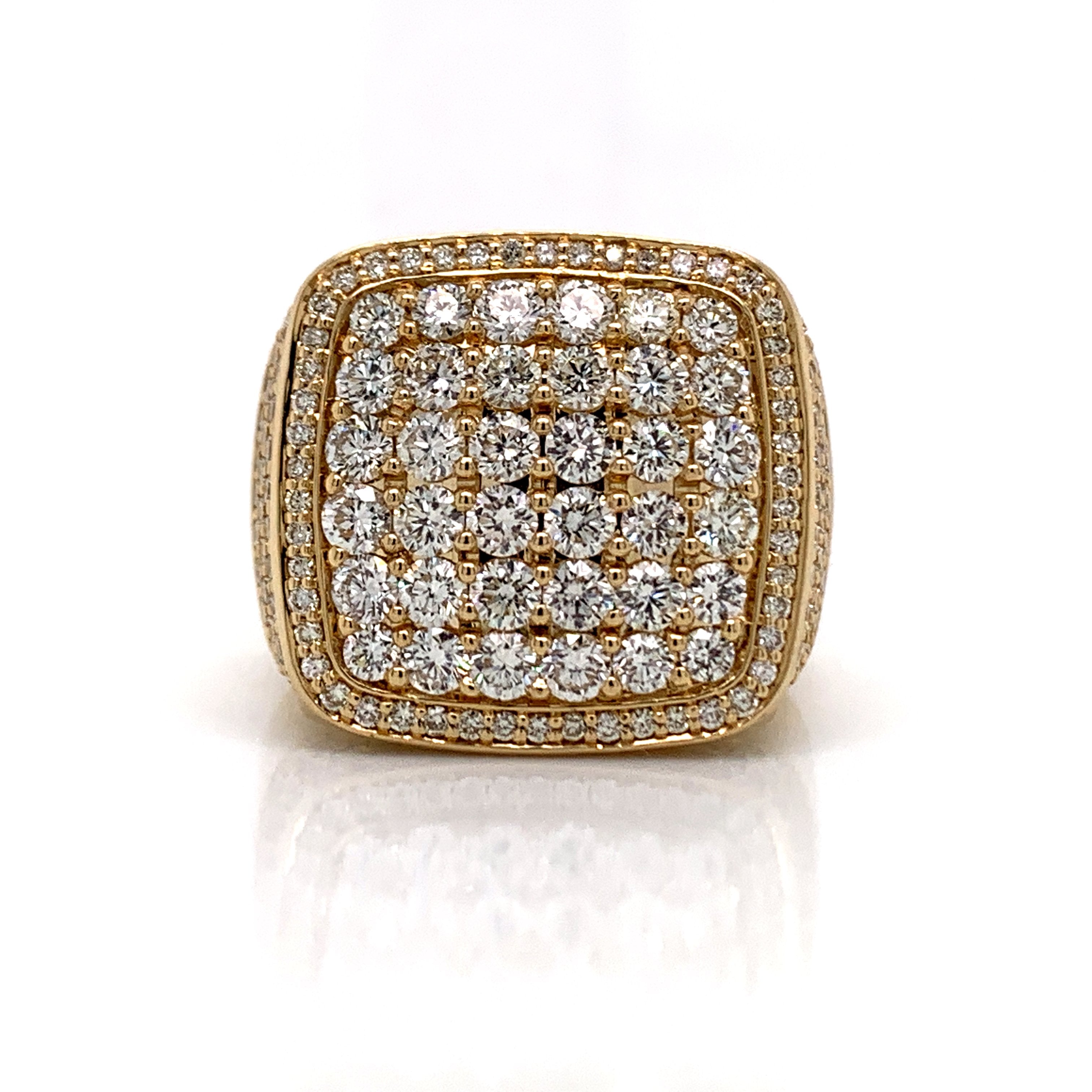 4.25 CT. Diamond Regal Square Ring in 14K Gold - White Carat Diamonds 