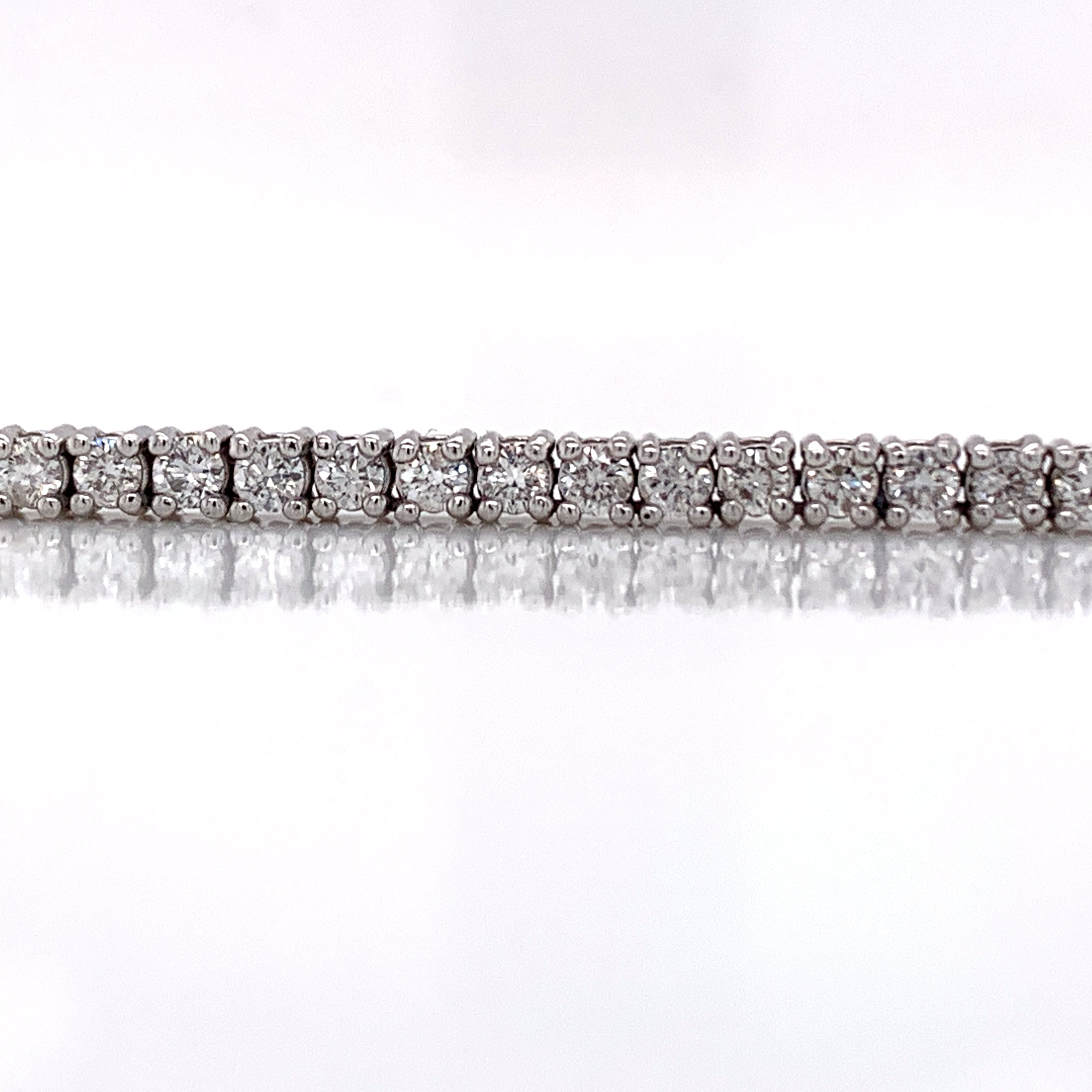 1.75CT Diamond Tennis Bracelet in 14K White Gold - White Carat Diamonds 