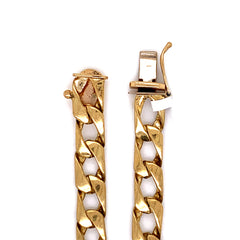 7mm Gold Cuban Bracelet 10K - White Carat - USA & Canada
