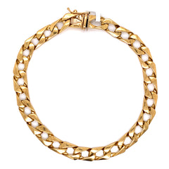 7mm Gold Cuban Bracelet 10K - White Carat - USA & Canada