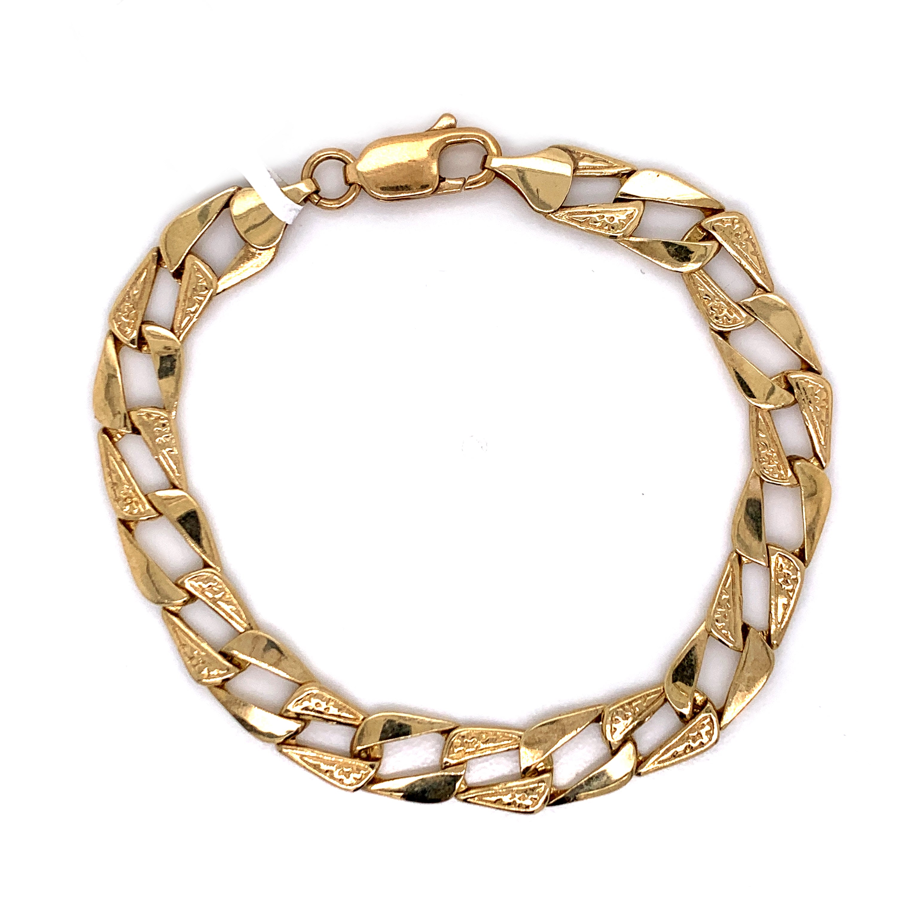 8mm Gold Miami Cuban Bracelet with Gold Cuts 10K - White Carat - USA & Canada