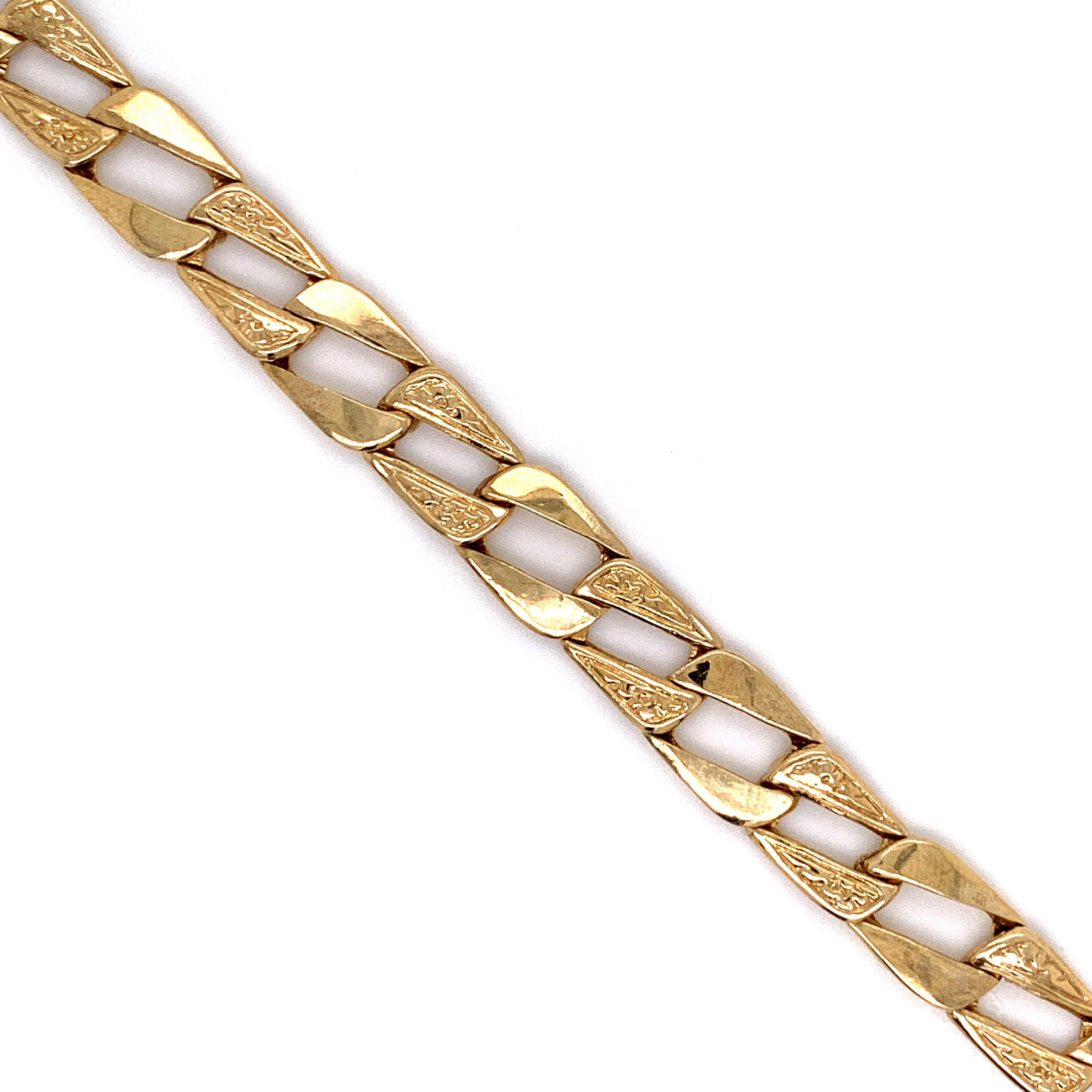 10K Gold Miami Cuban Bracelet with Gold Cuts  (Regular) - 8MM - White Carat Diamonds 