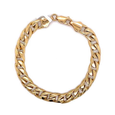 7mm Gold Cuban Bracelet 10K - White Carat - USA & Canada