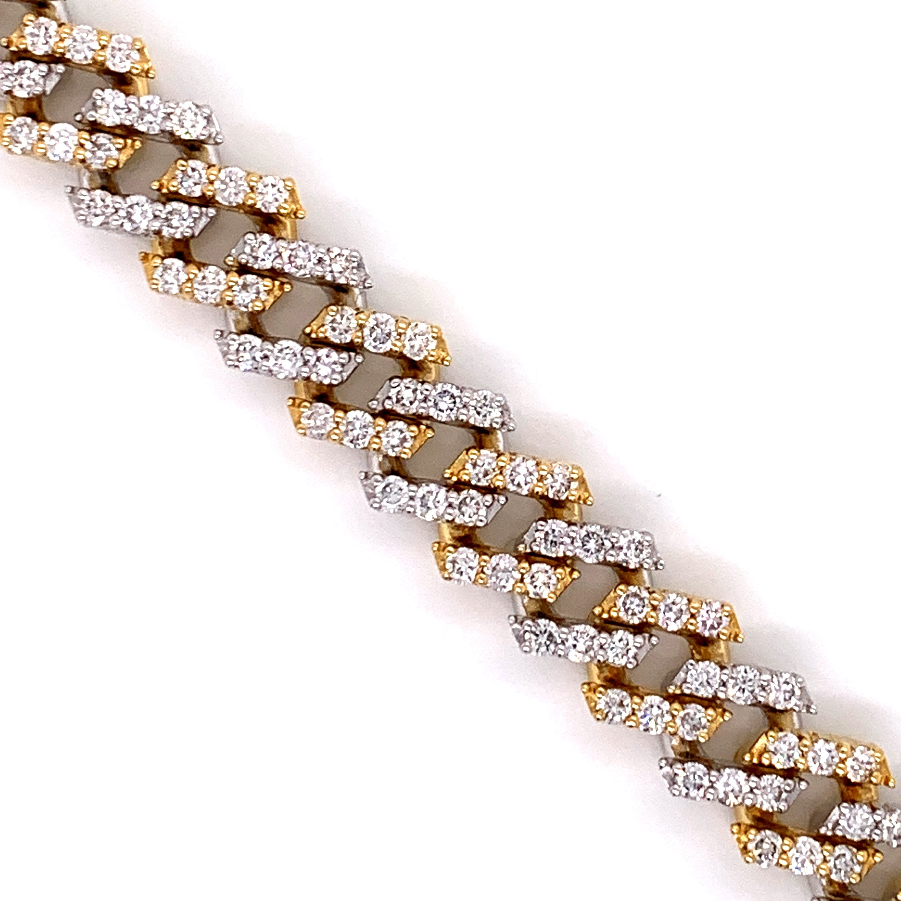 16.85 CT. Diamond Claw Miami Cuban Chain in 10KT Gold - White Carat Diamonds 