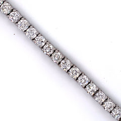 13.60 CT. Diamond Tennis Bracelet in 10K White Gold - White Carat Diamonds 