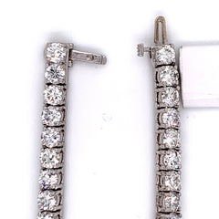 13.60 CT. Diamond Tennis Bracelet in 10K White Gold - White Carat Diamonds 