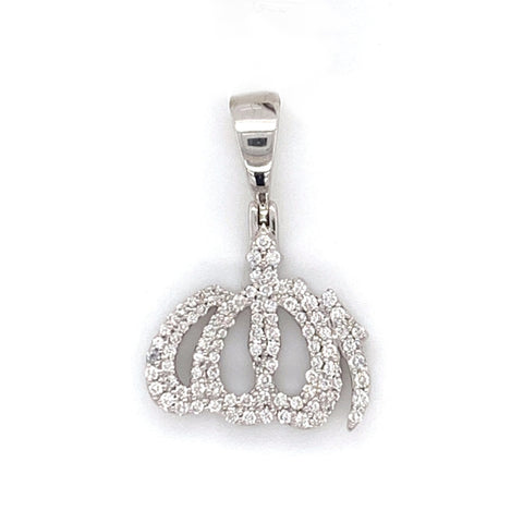 Diamond Allah Pendant 10K - White Carat - USA & Canada