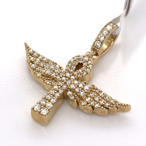 1.00 CT. Diamond Ankh Pendant in 10KT Gold - White Carat Diamonds 