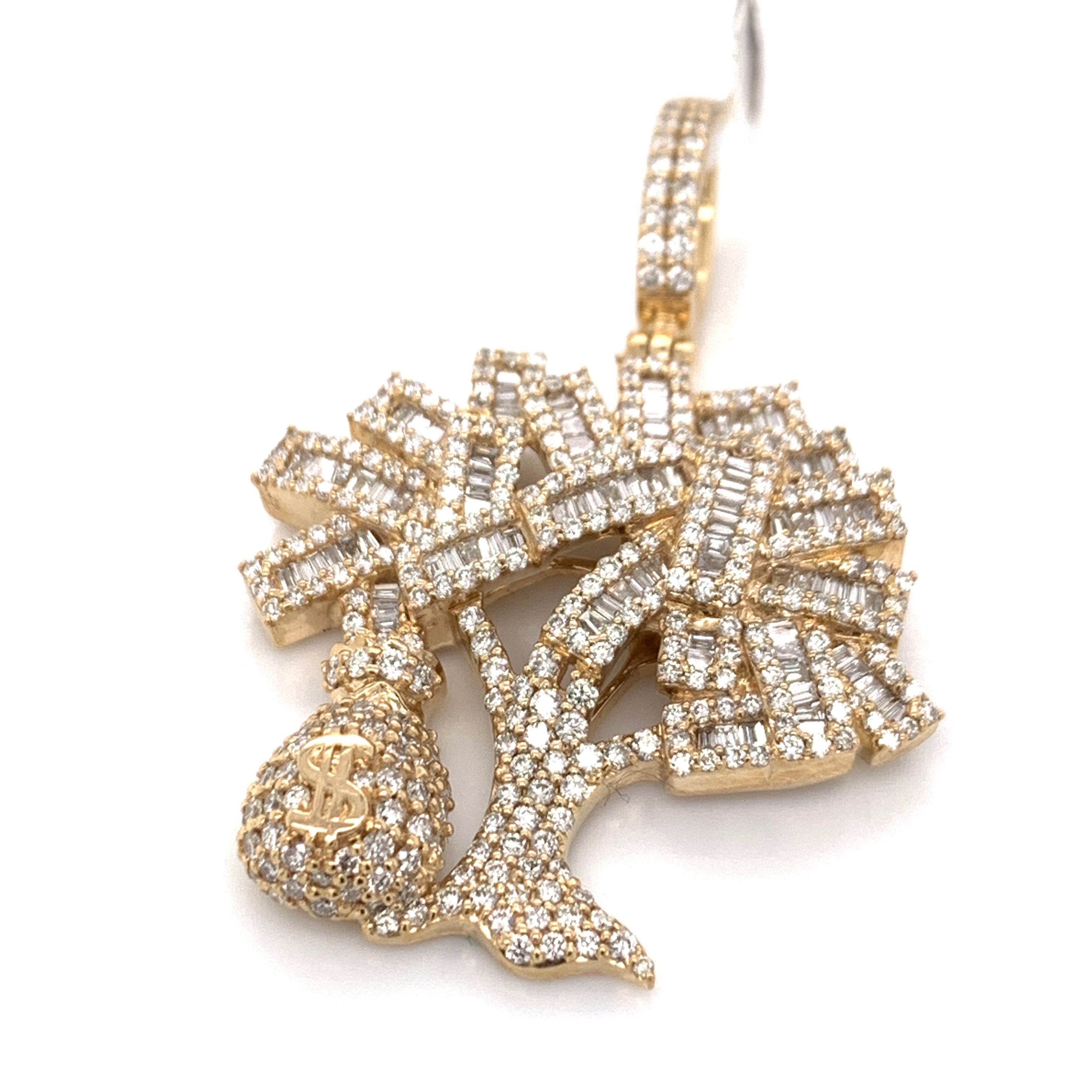 2.50 CT. Diamond Money Tree Pendant in 10KT Gold - White Carat Diamonds 