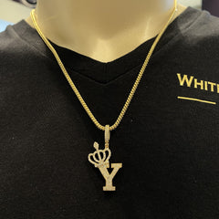 1.30 CT. Diamond Initial "Y" Pendant in 10K Gold - White Carat - USA & Canada
