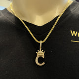 1.30 CT. Diamond Initial "C" Pendant in 10K Gold - White Carat - USA & Canada